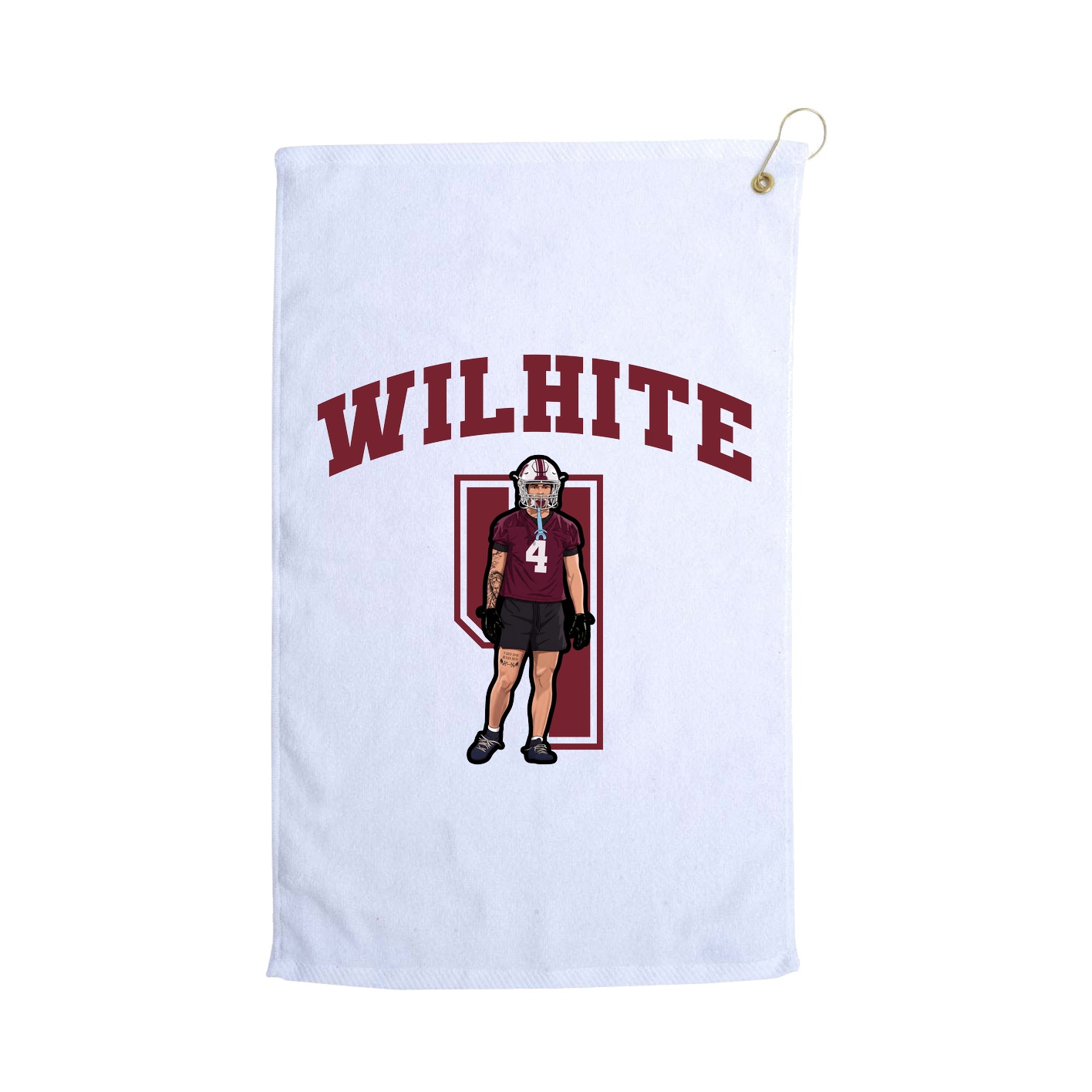 Golf Towel — Number in White