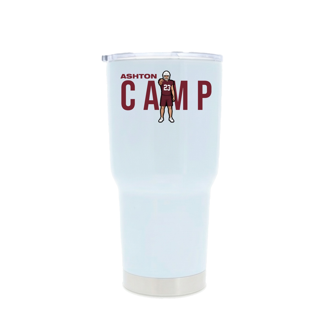 30oz Stainless Steel Tumbler — Player Name in White