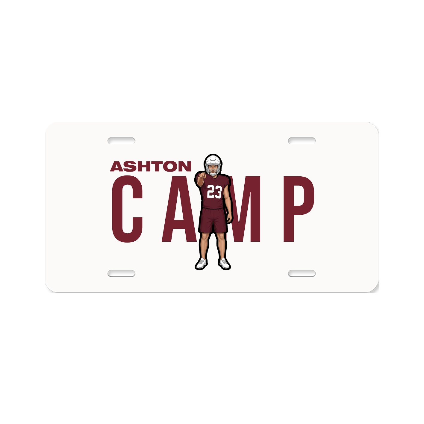 License Plate — Player Name in Classic