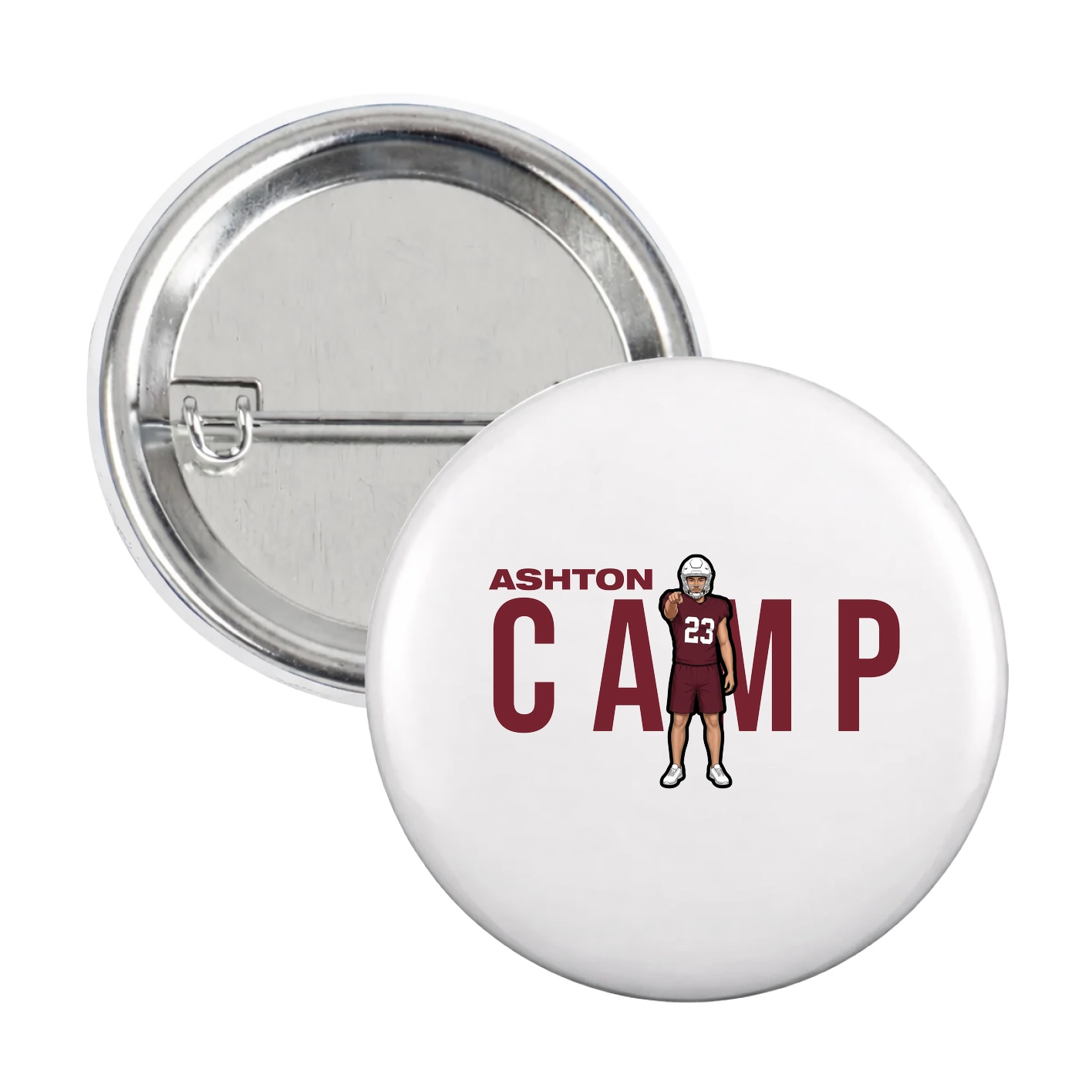 Game Day Button — Player Name in White