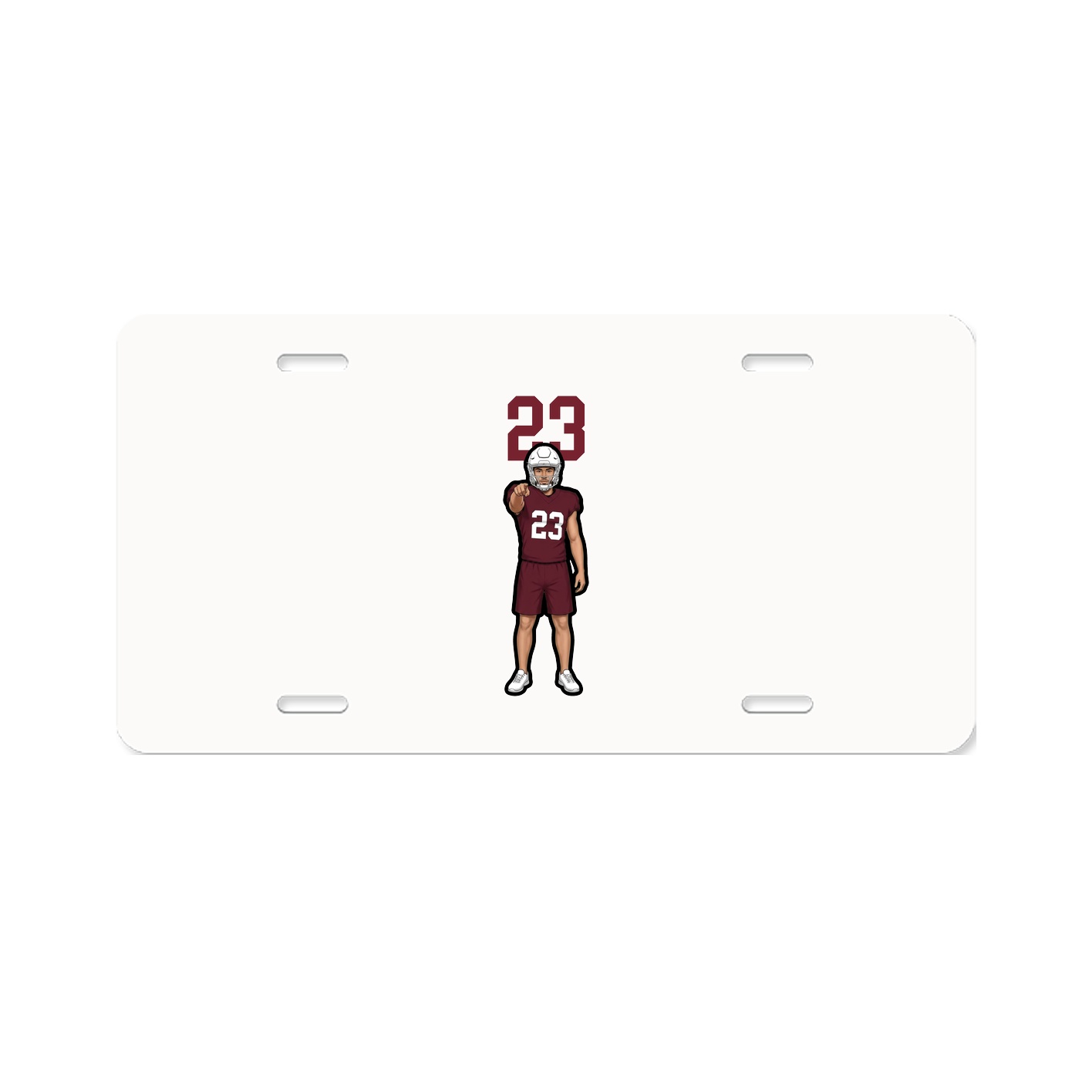 License Plate — Number Top in Classic