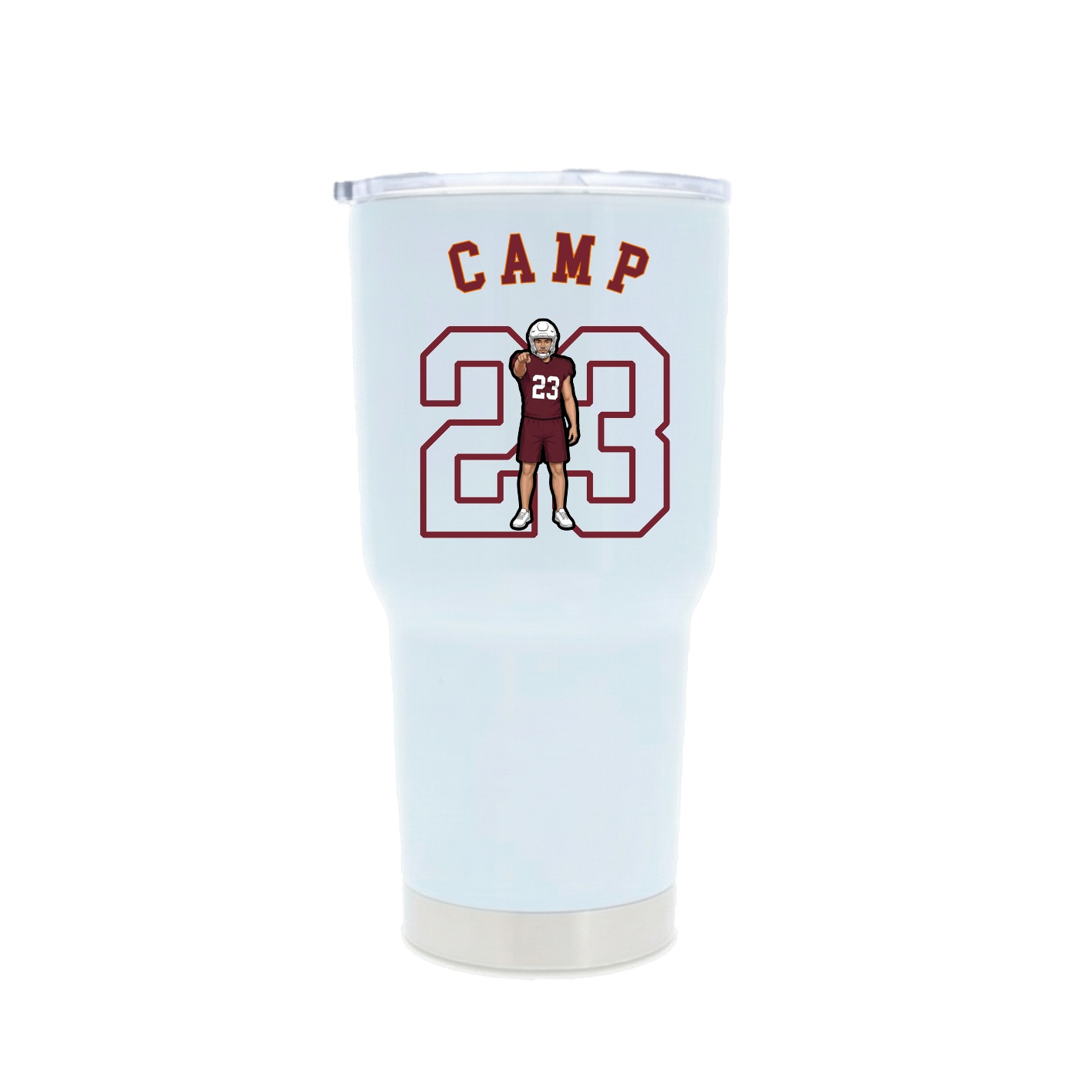 30oz Stainless Steel Tumbler — Shirsey Arch in White