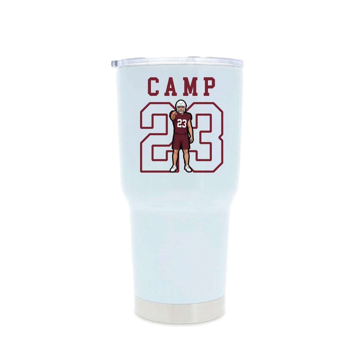 30oz Stainless Steel Tumbler — Shirsey in White