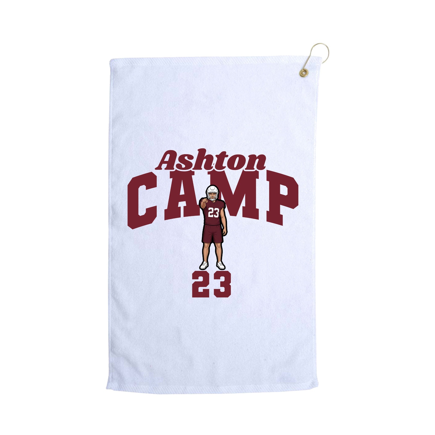 Golf Towel — Signature Arch in White