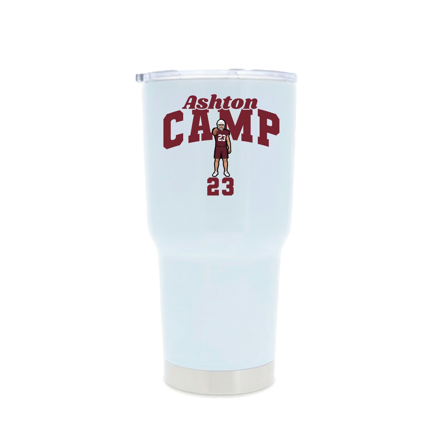 30oz Stainless Steel Tumbler — Signature Arch in White
