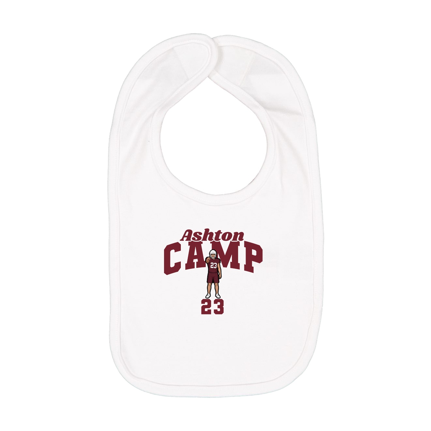 Infant Bib — Signature Arch in White