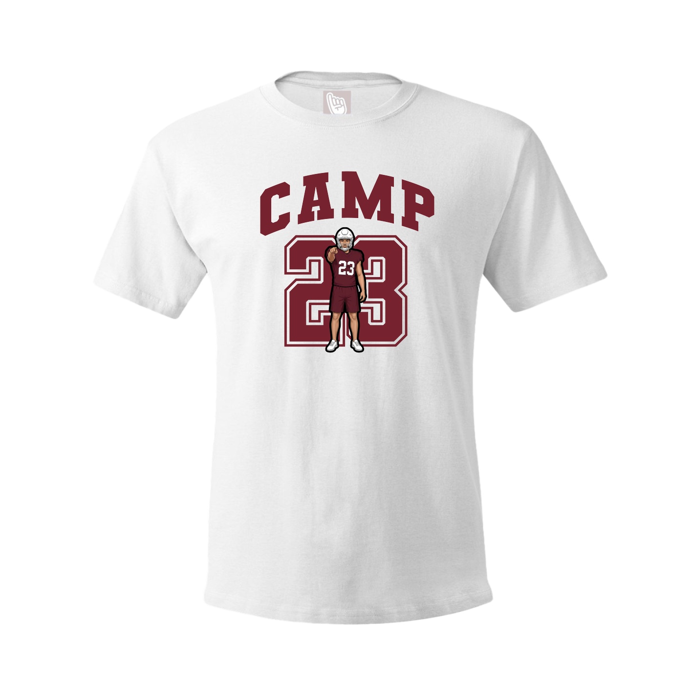 Youth Tee — Number in White