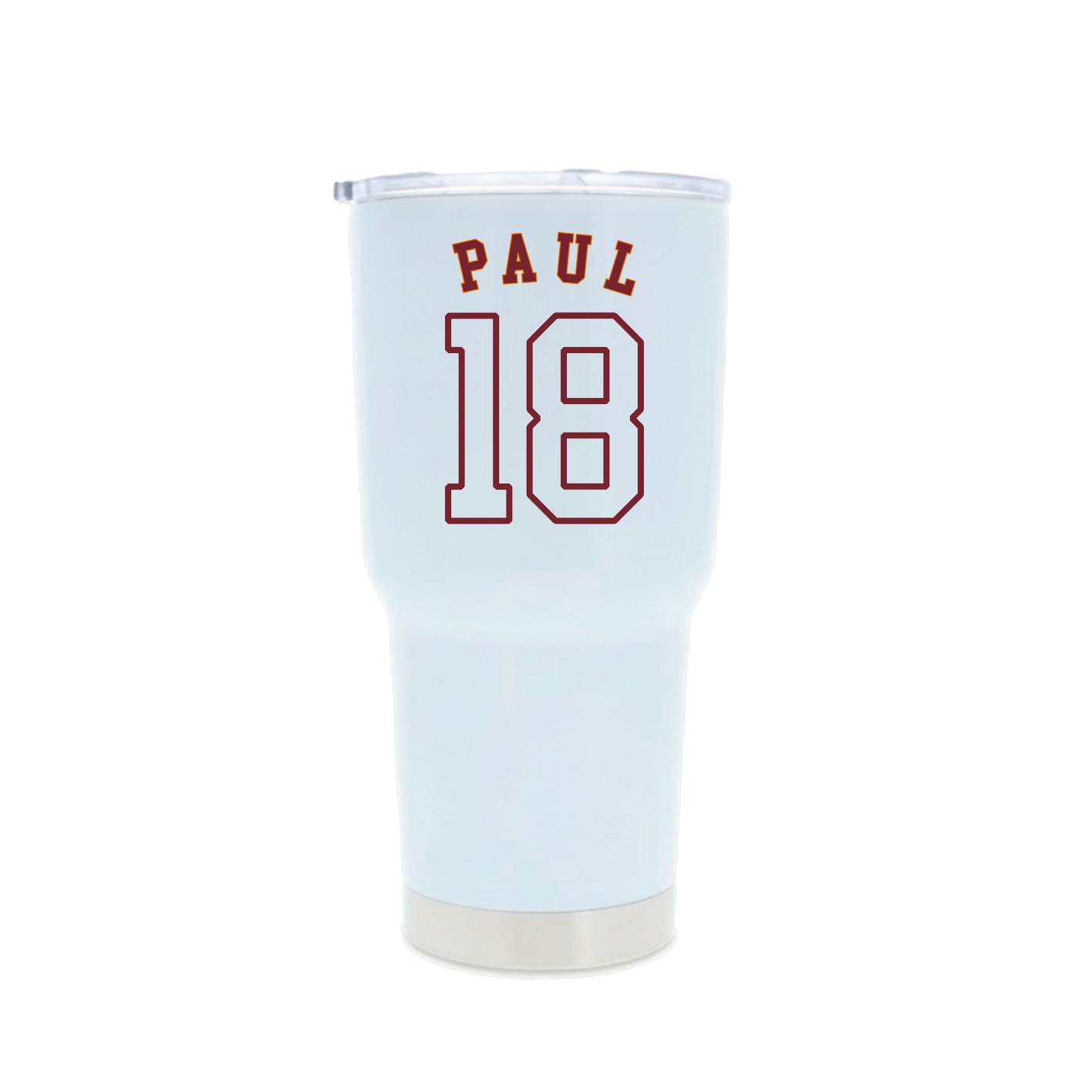 30oz Stainless Steel Tumbler — Shirsey Arch in White