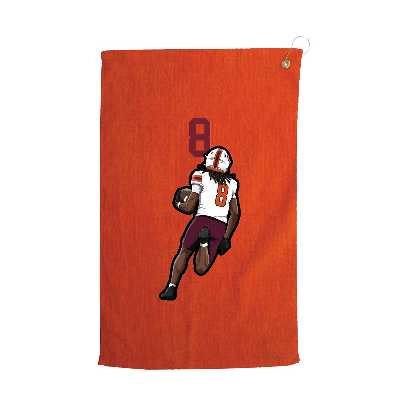 Golf Towel — Number Top in Orange