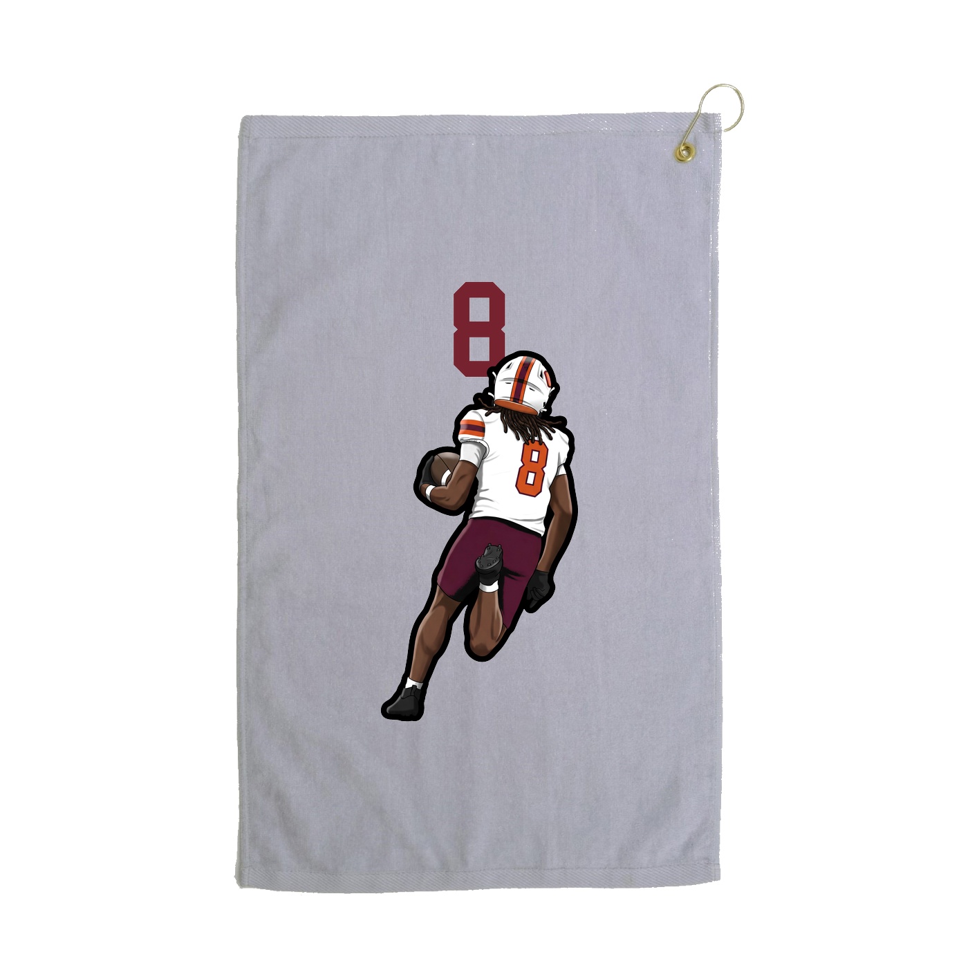 Golf Towel — Number Top in Grey