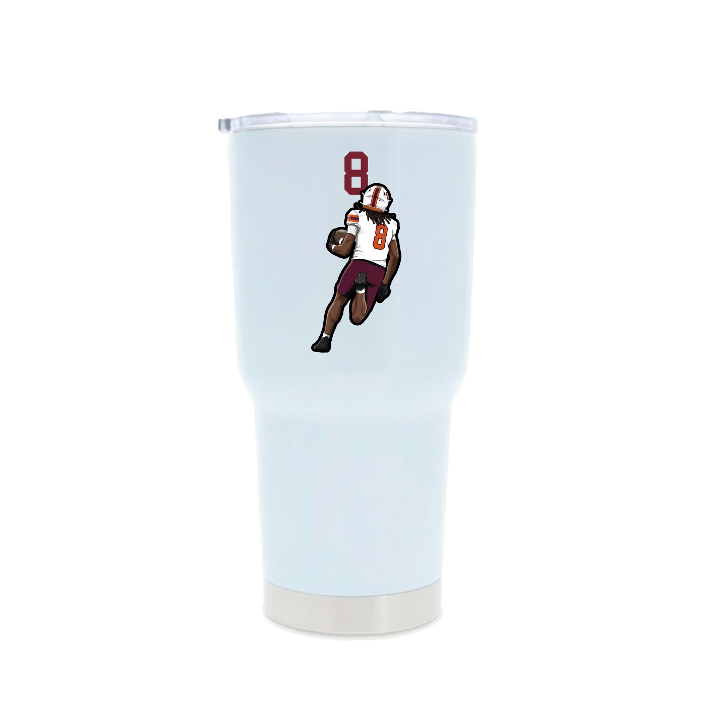 30oz Stainless Steel Tumbler — Number Top in White