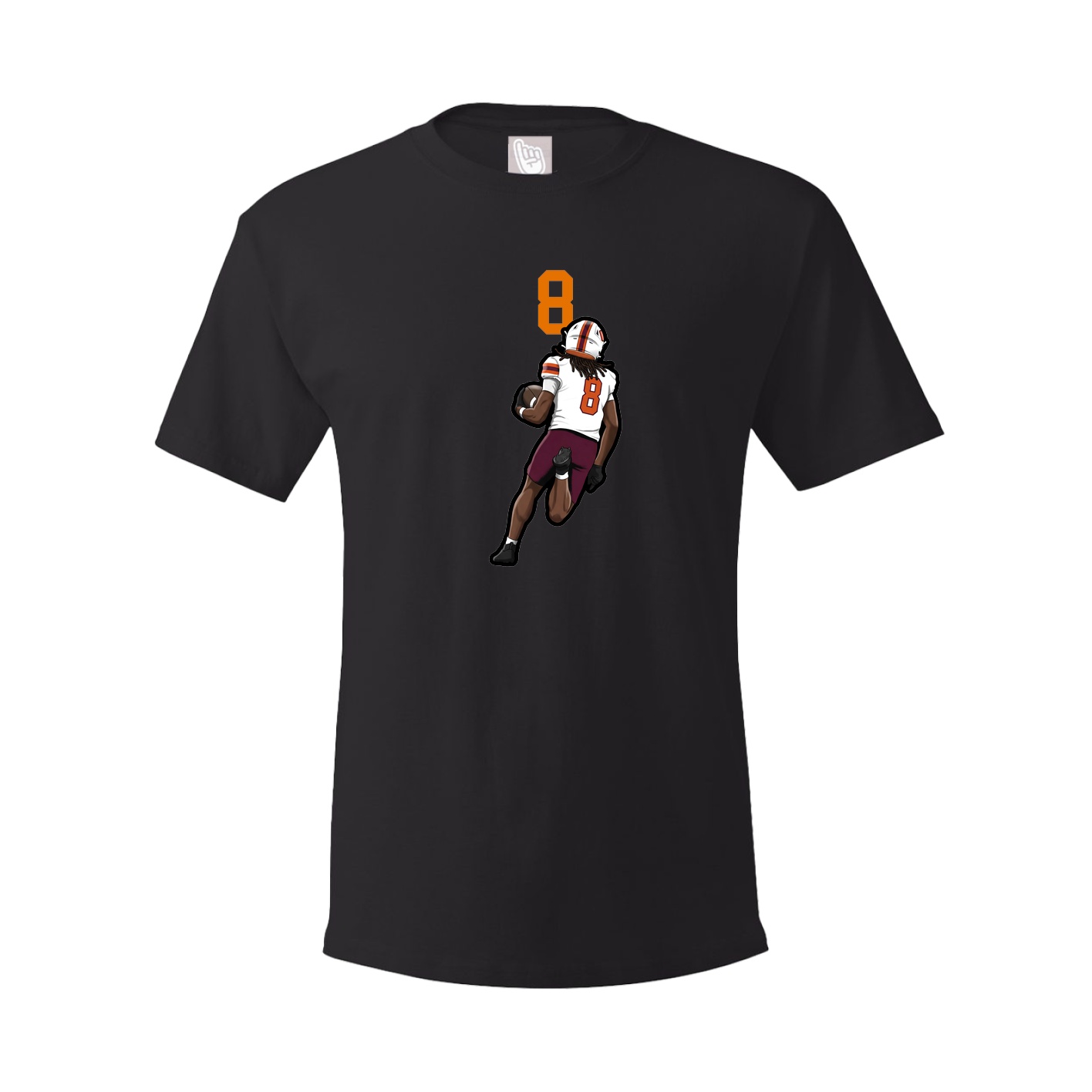 Youth Tee — Number Top in Black