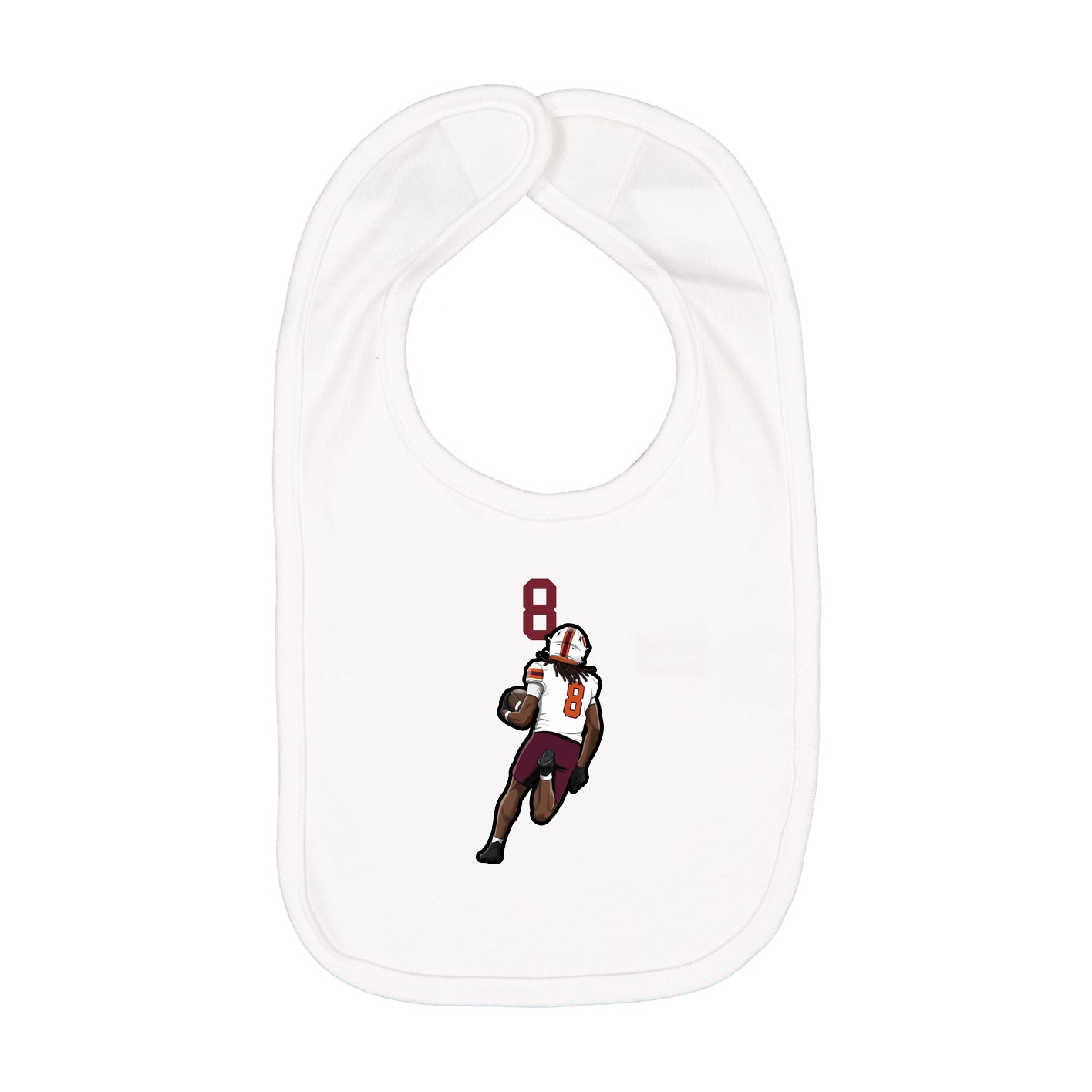 Infant Bib — Number Top in White