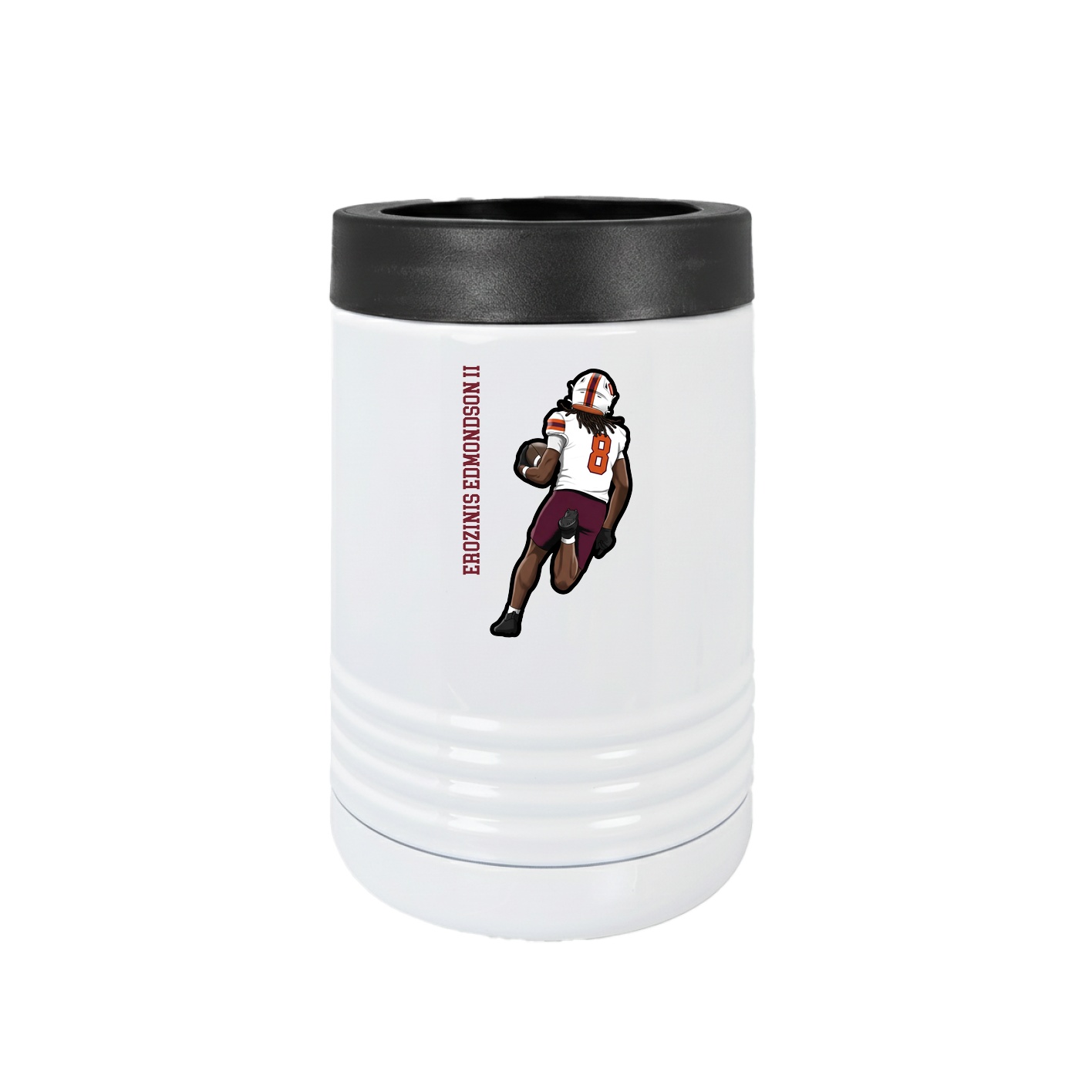Beverage Holder — Name Vertical in White