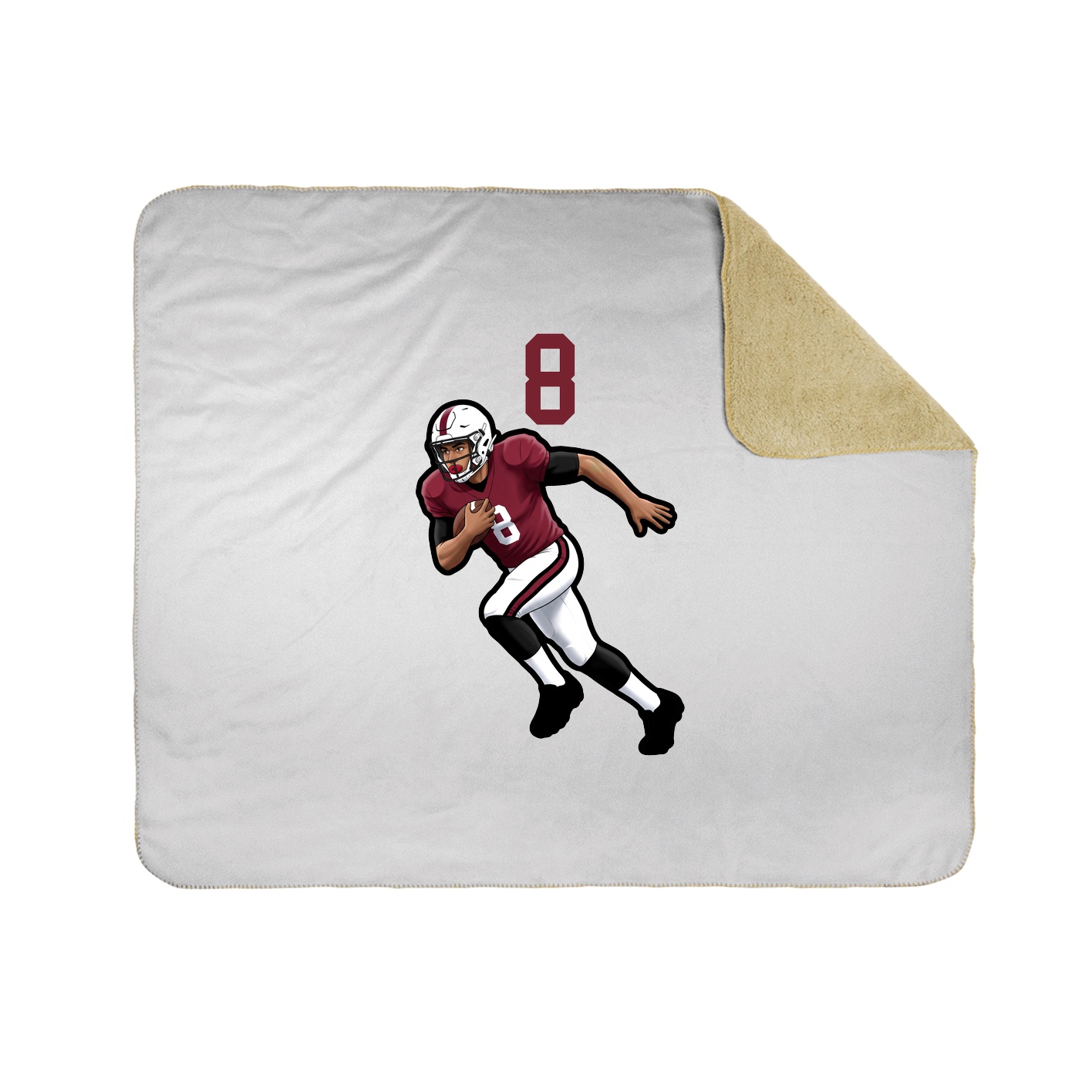 Throw Blanket — Number Top in White