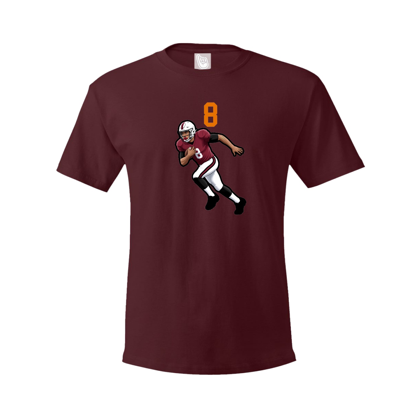 Youth Tee — Number Top in Maroon