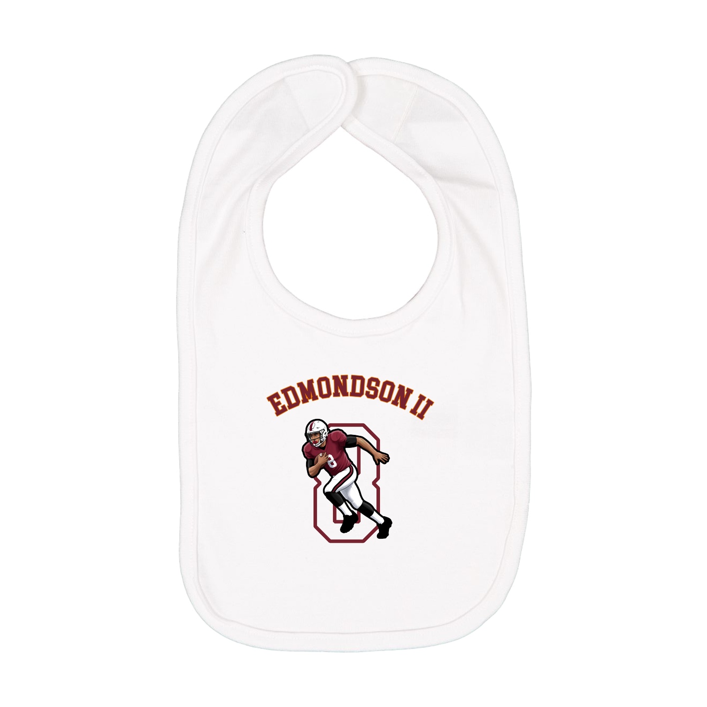 Infant Bib — Shirsey Arch in White