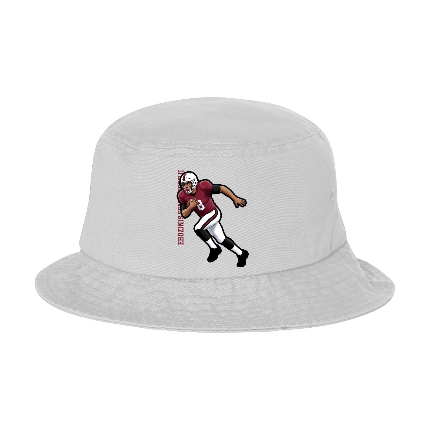 Bucket Cap — Name Vertical in White