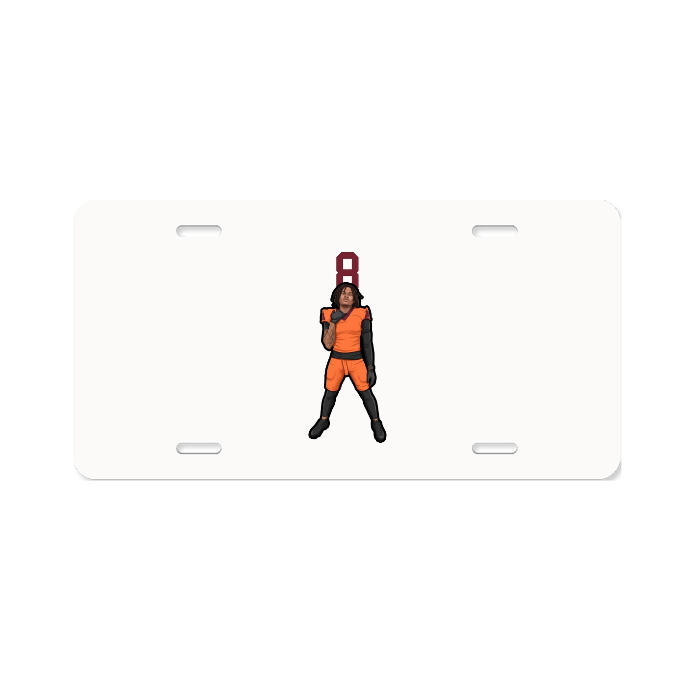 License Plate — Number Top in Classic