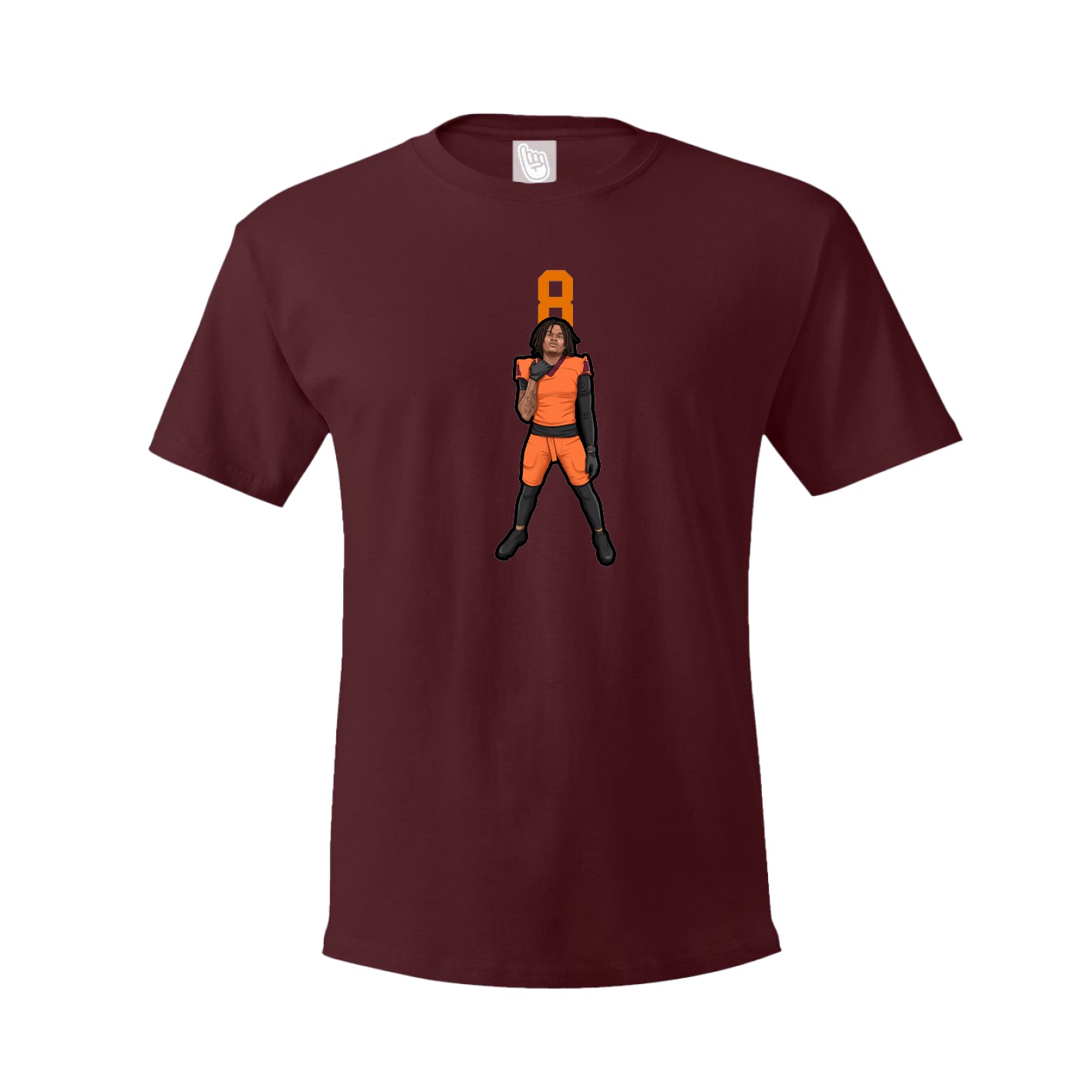 Tee — Number Top in Maroon