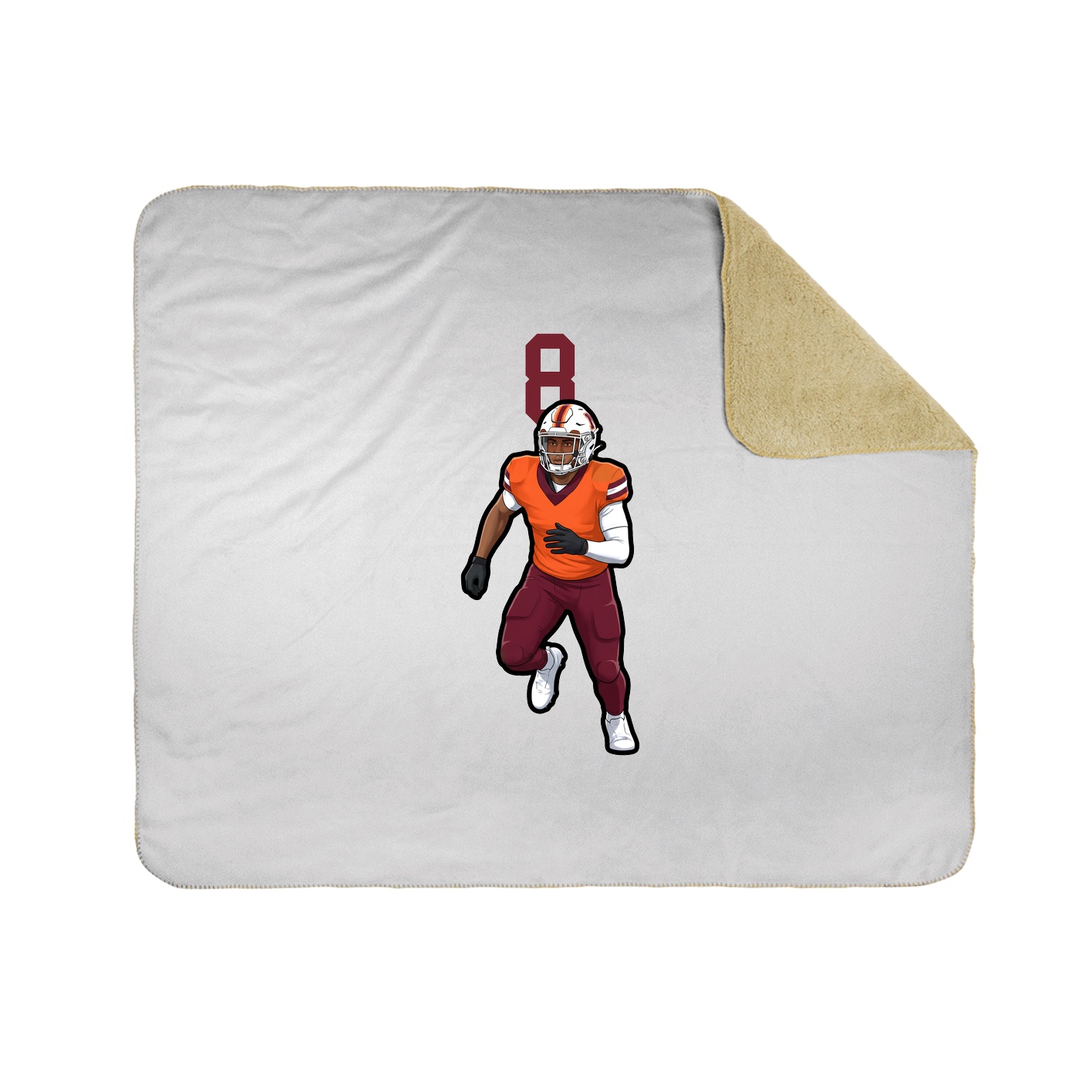 Throw Blanket — Number Top in White