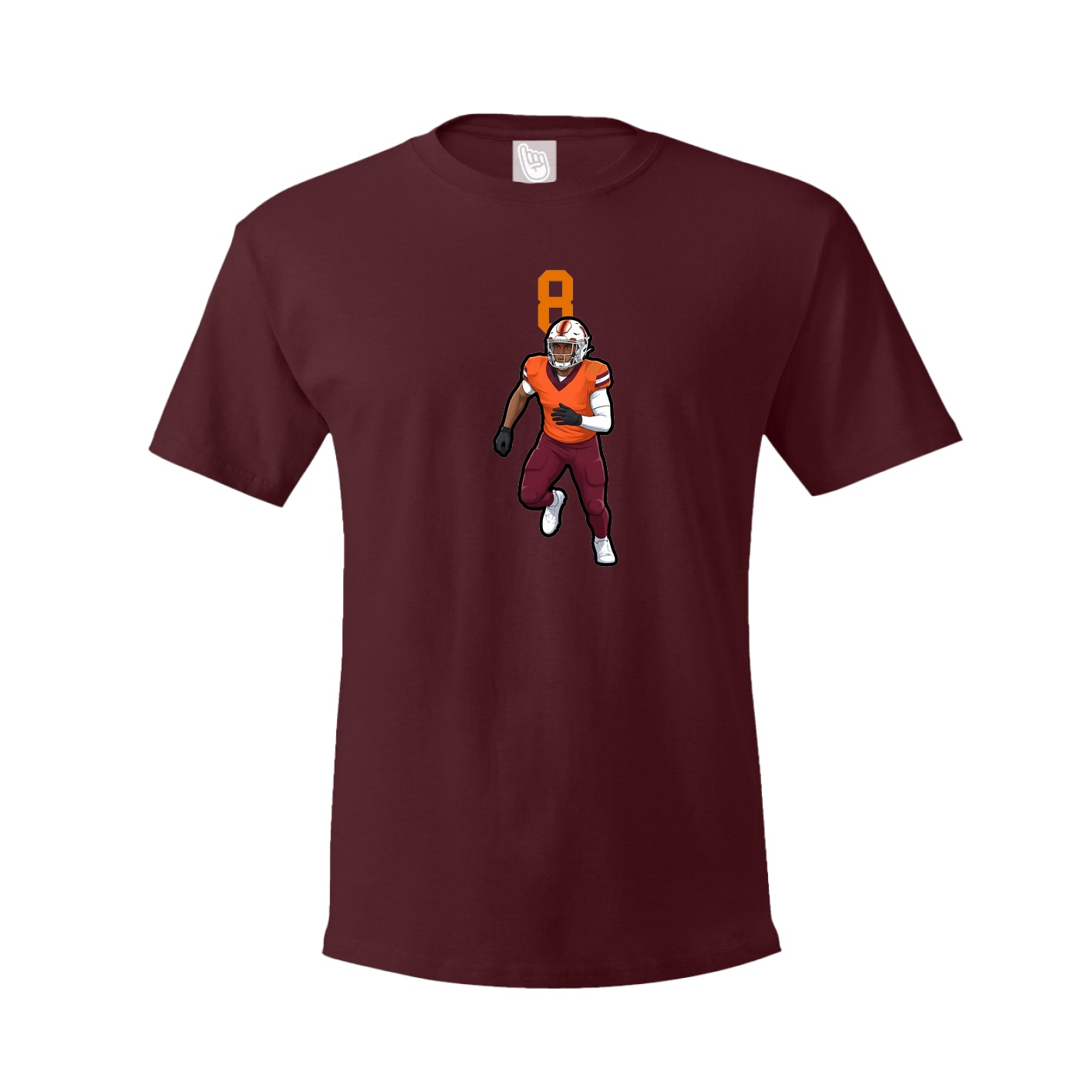 Tee — Number Top in Maroon