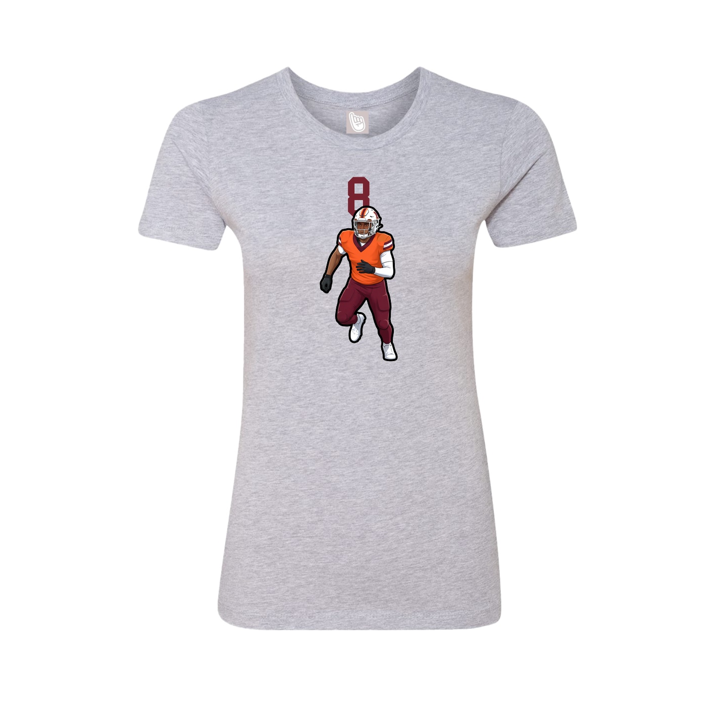 Womens Tee — Number Top in Grey