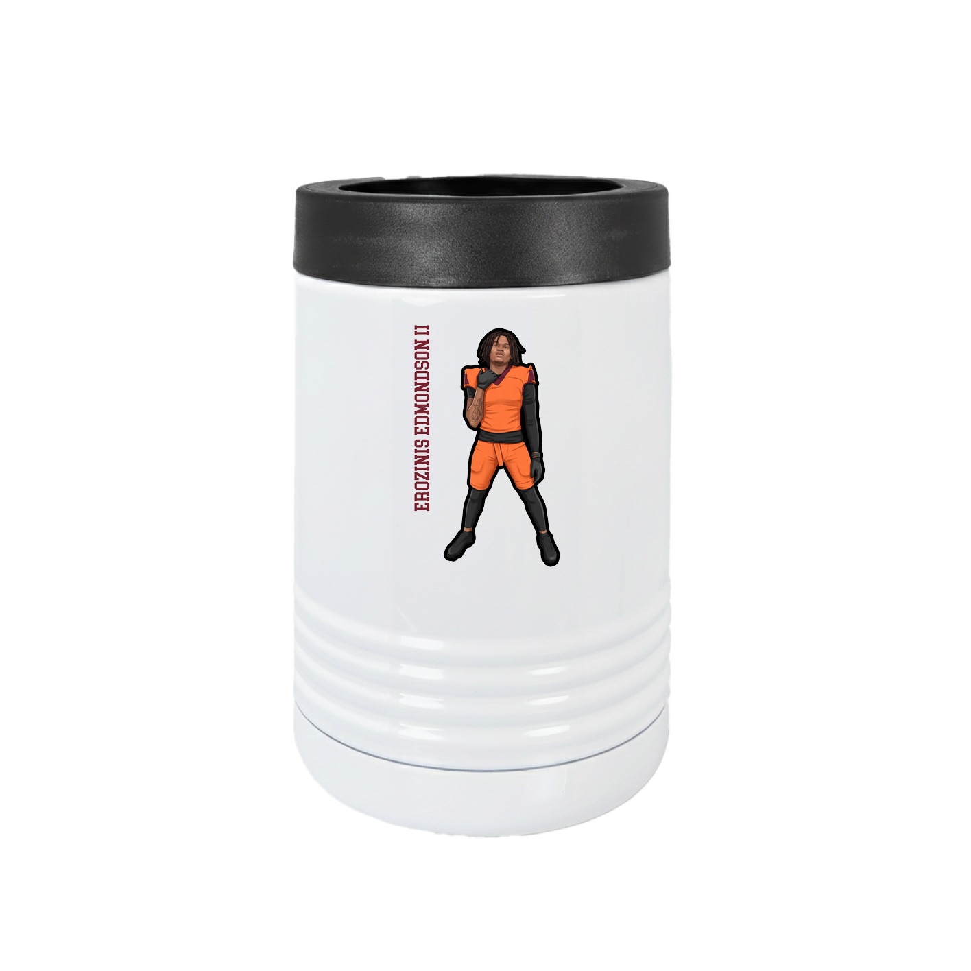 Beverage Holder — Name Vertical in White