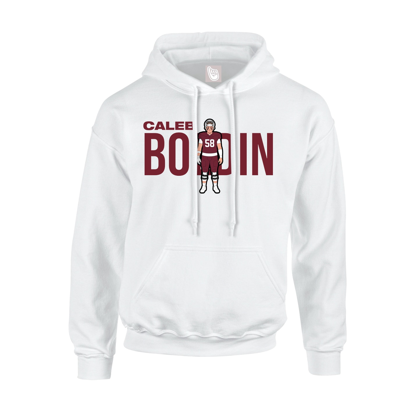 Youth Hoodie — Player Name in White