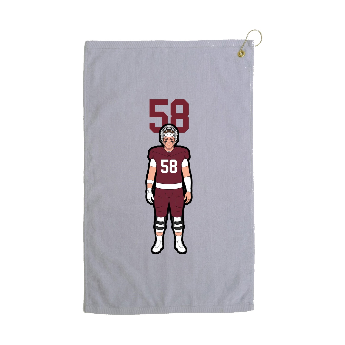 Golf Towel — Number Top in Grey