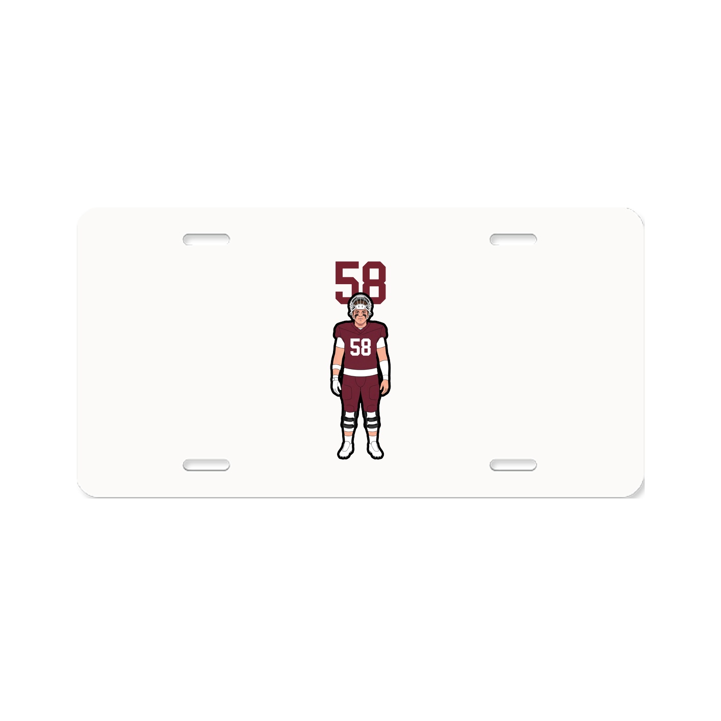 License Plate — Number Top in Classic