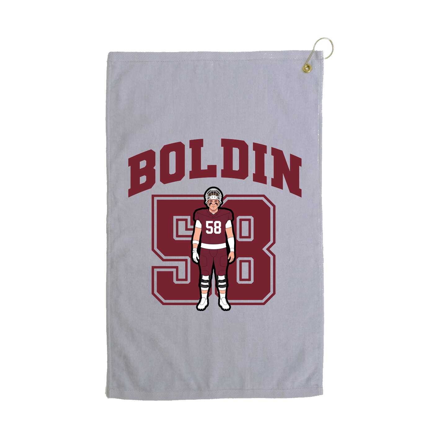 Golf Towel — Number in Grey