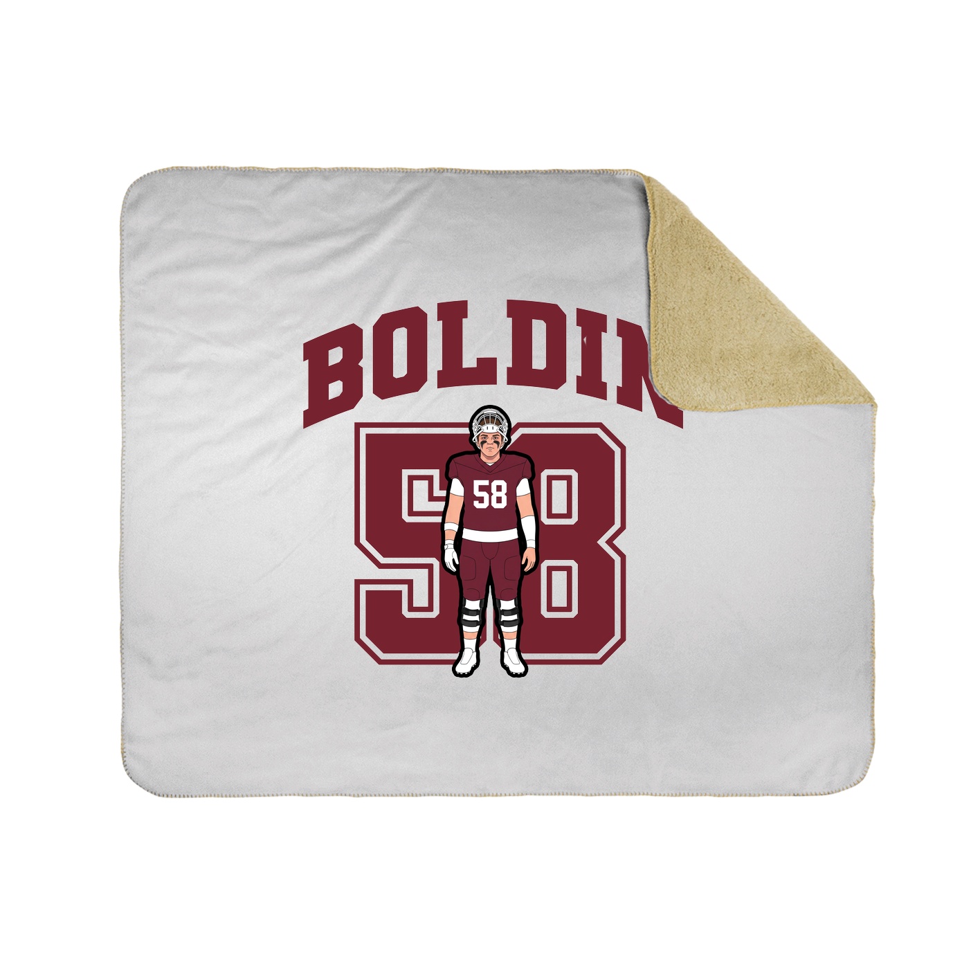 Throw Blanket — Number in White
