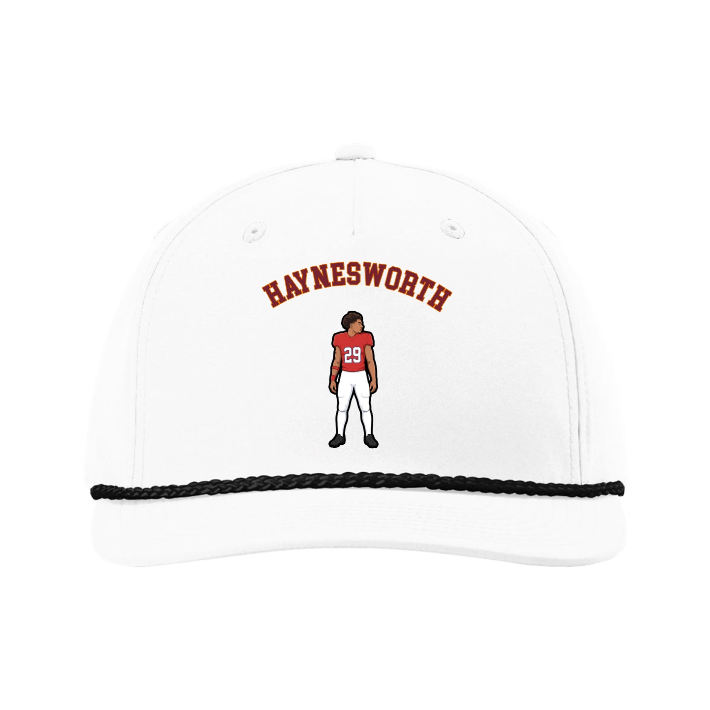 Five-Panel Classic Rope Cap — Shirsey Arch in White