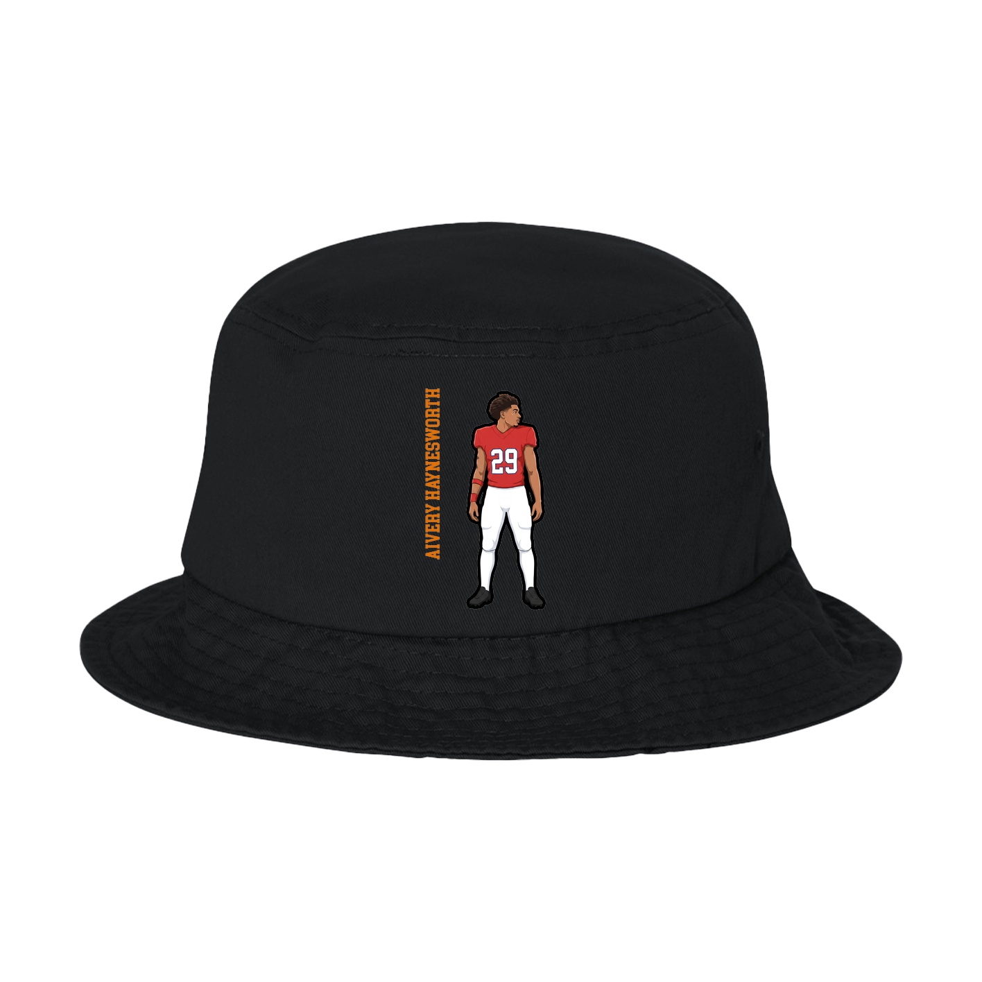 Bucket Cap — Name Vertical in Black