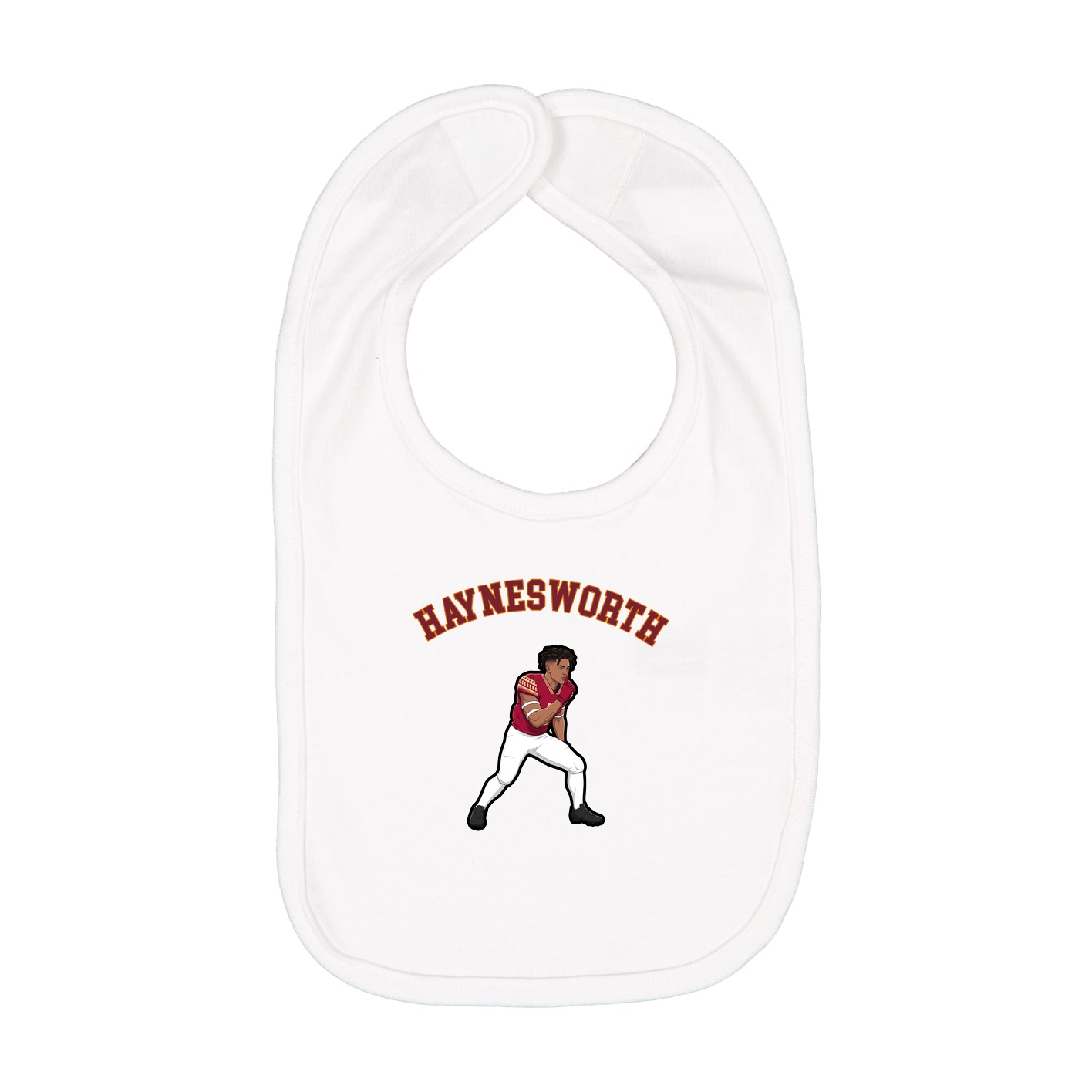 Infant Bib — Shirsey Arch in White