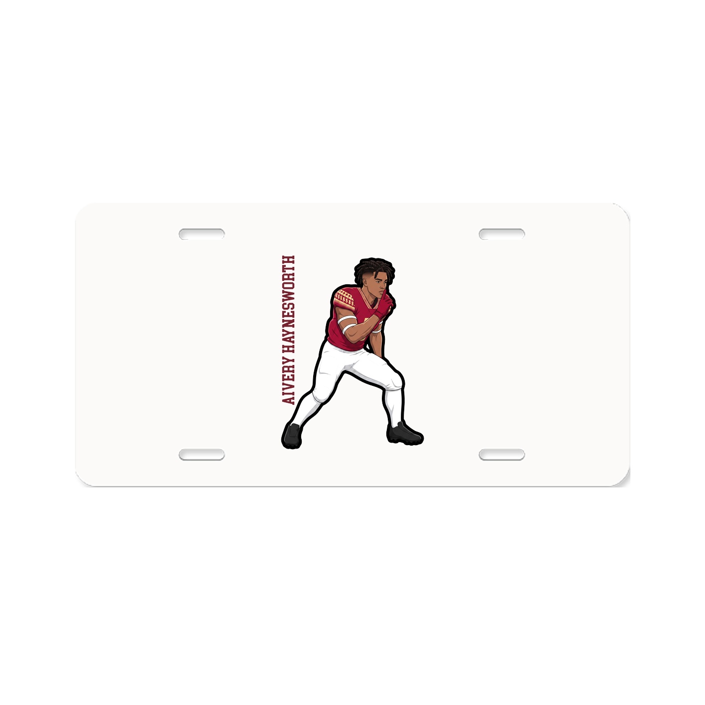 License Plate — Name Vertical in Classic