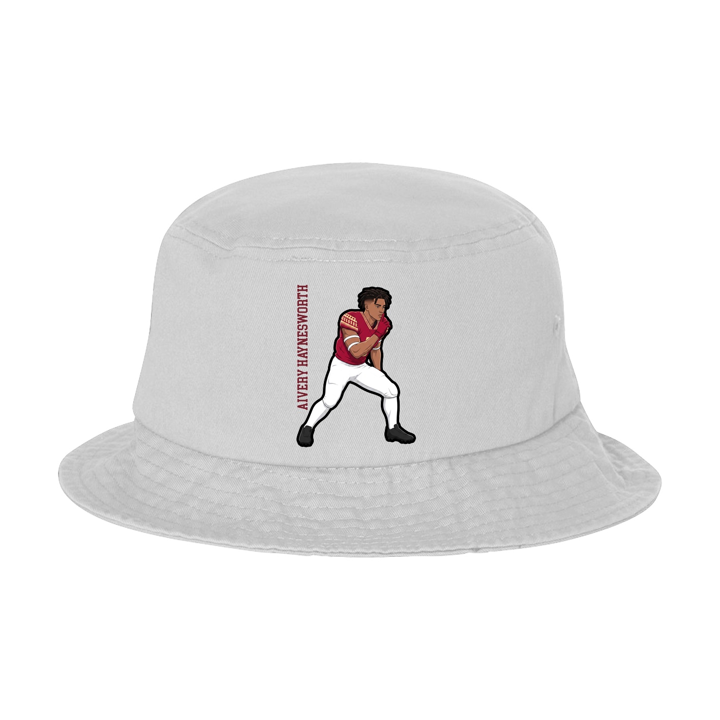 Bucket Cap — Name Vertical in White