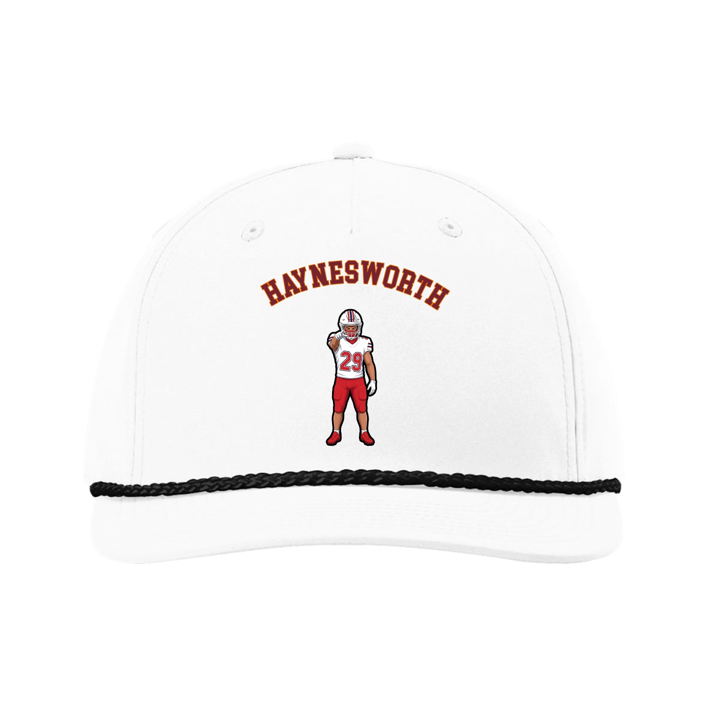 Five-Panel Classic Rope Cap — Shirsey Arch in White