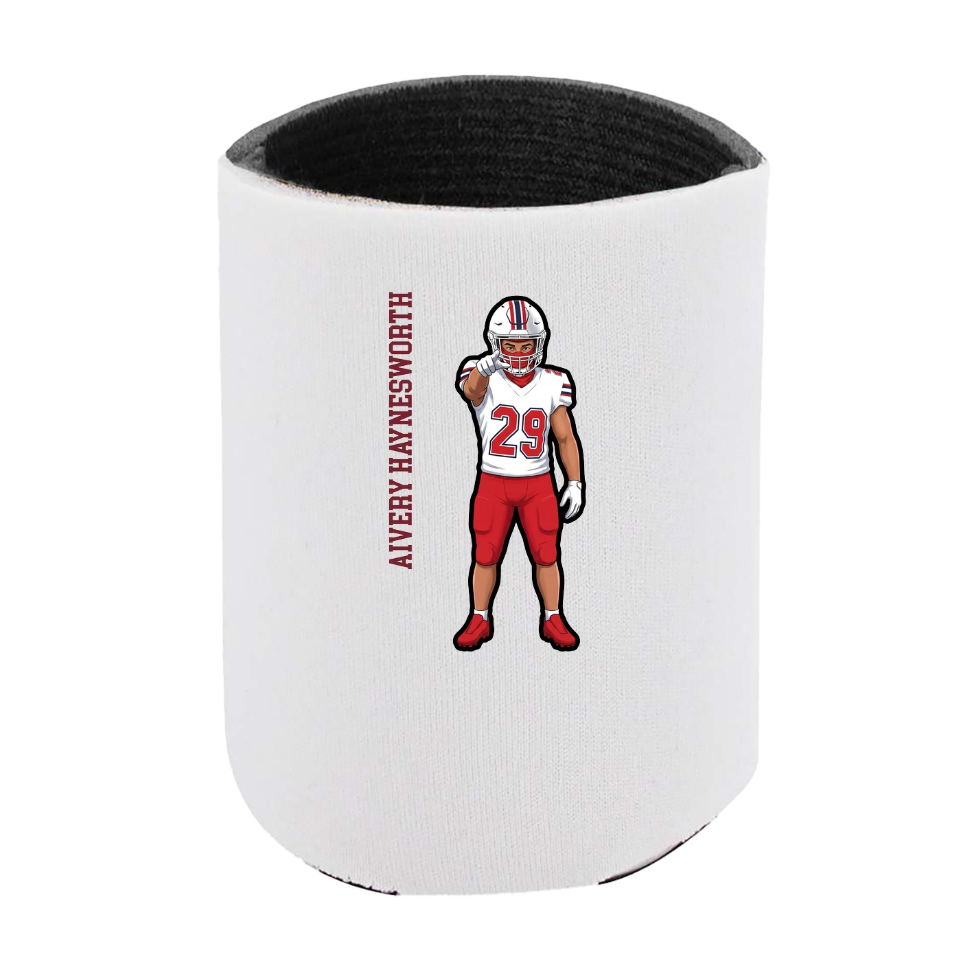 Can Holder — Name Vertical in White
