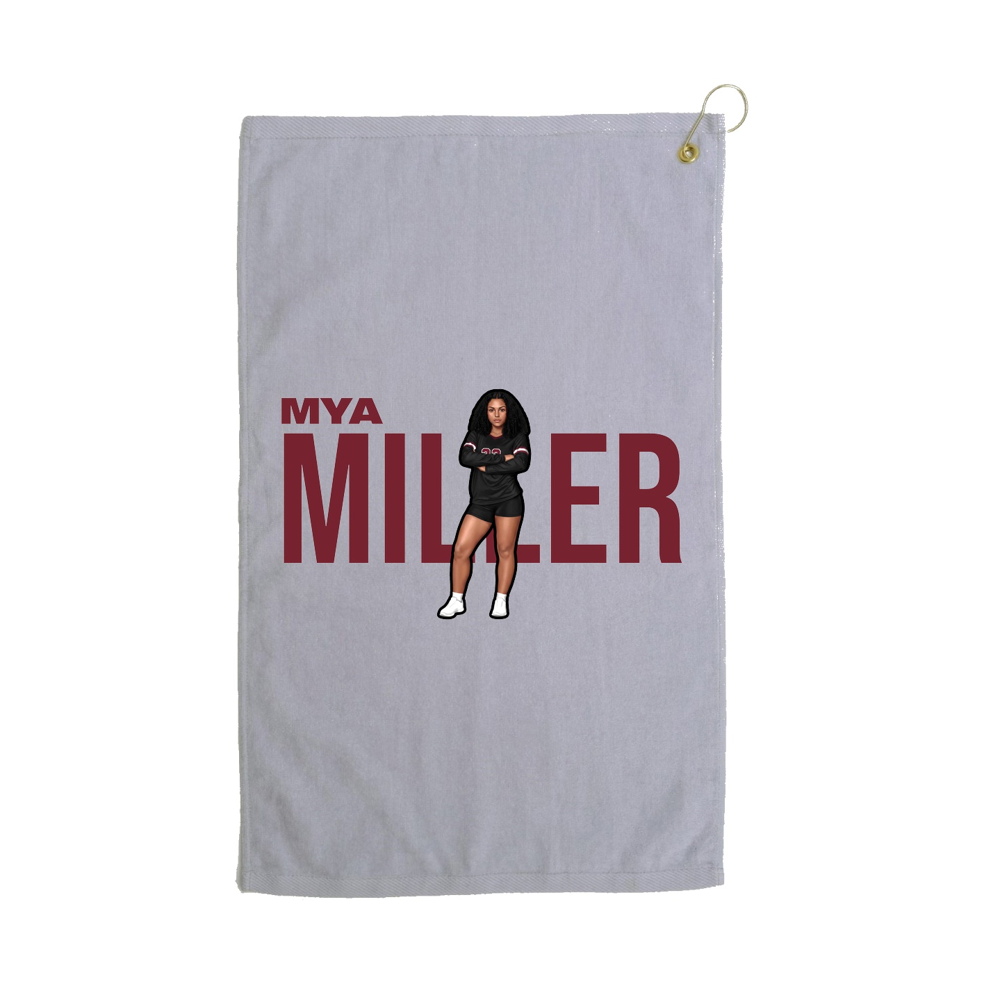 Golf Towel — Player Name in Grey