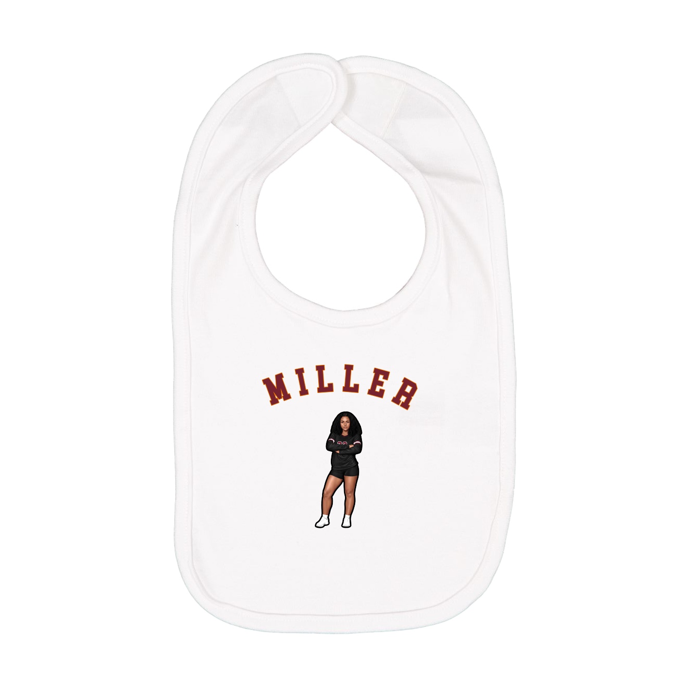 Infant Bib — Shirsey Arch in White