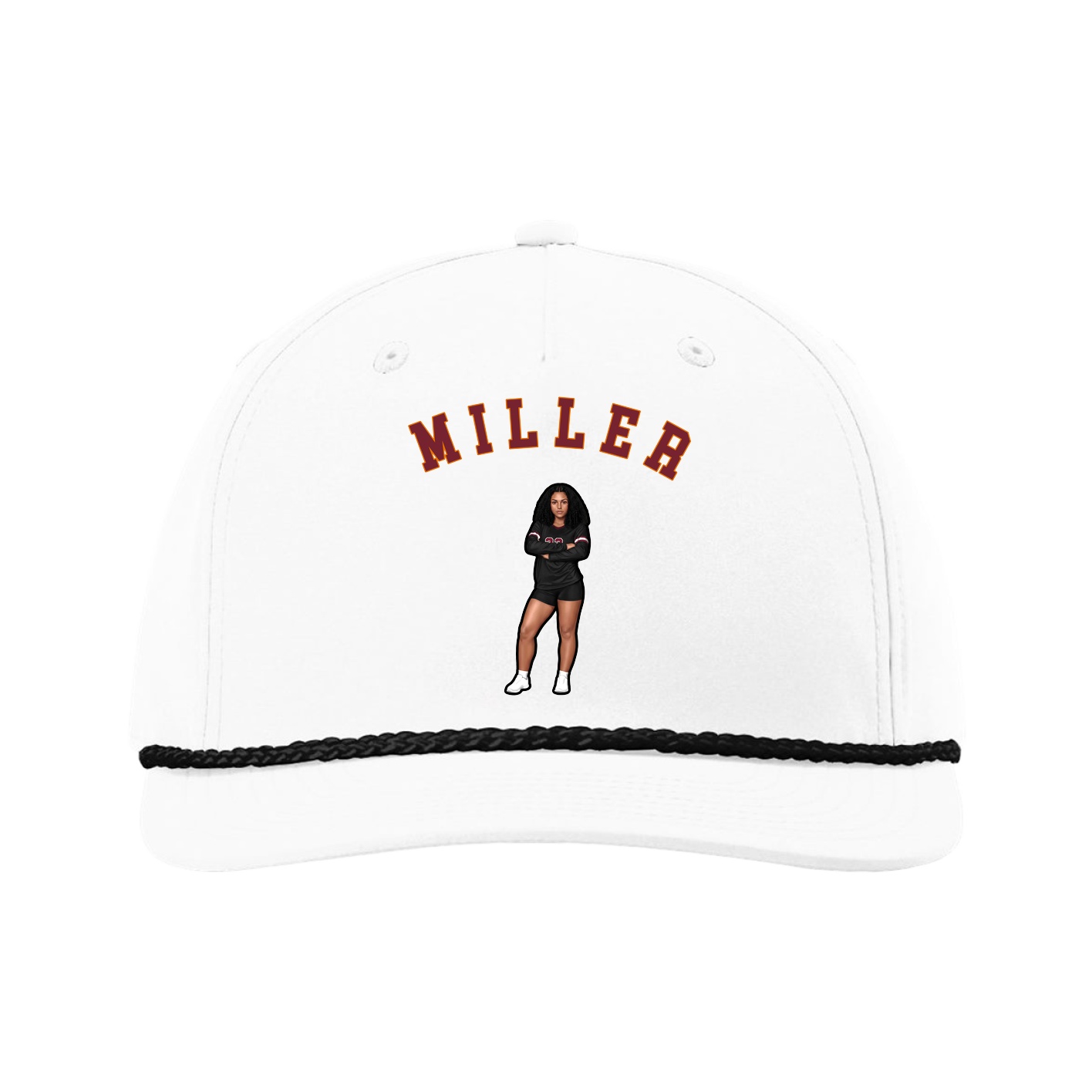 Five-Panel Classic Rope Cap — Shirsey Arch in White