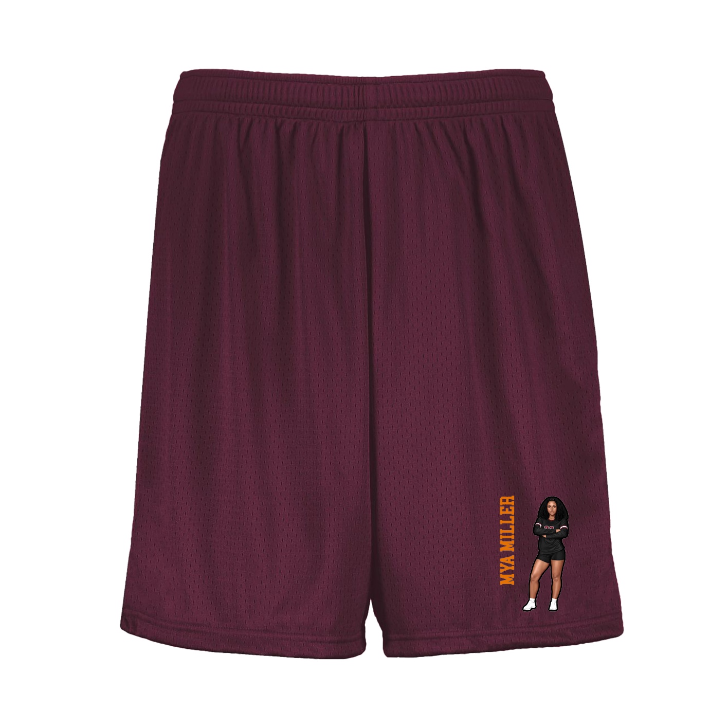 Shorts — Name Vertical in Maroon