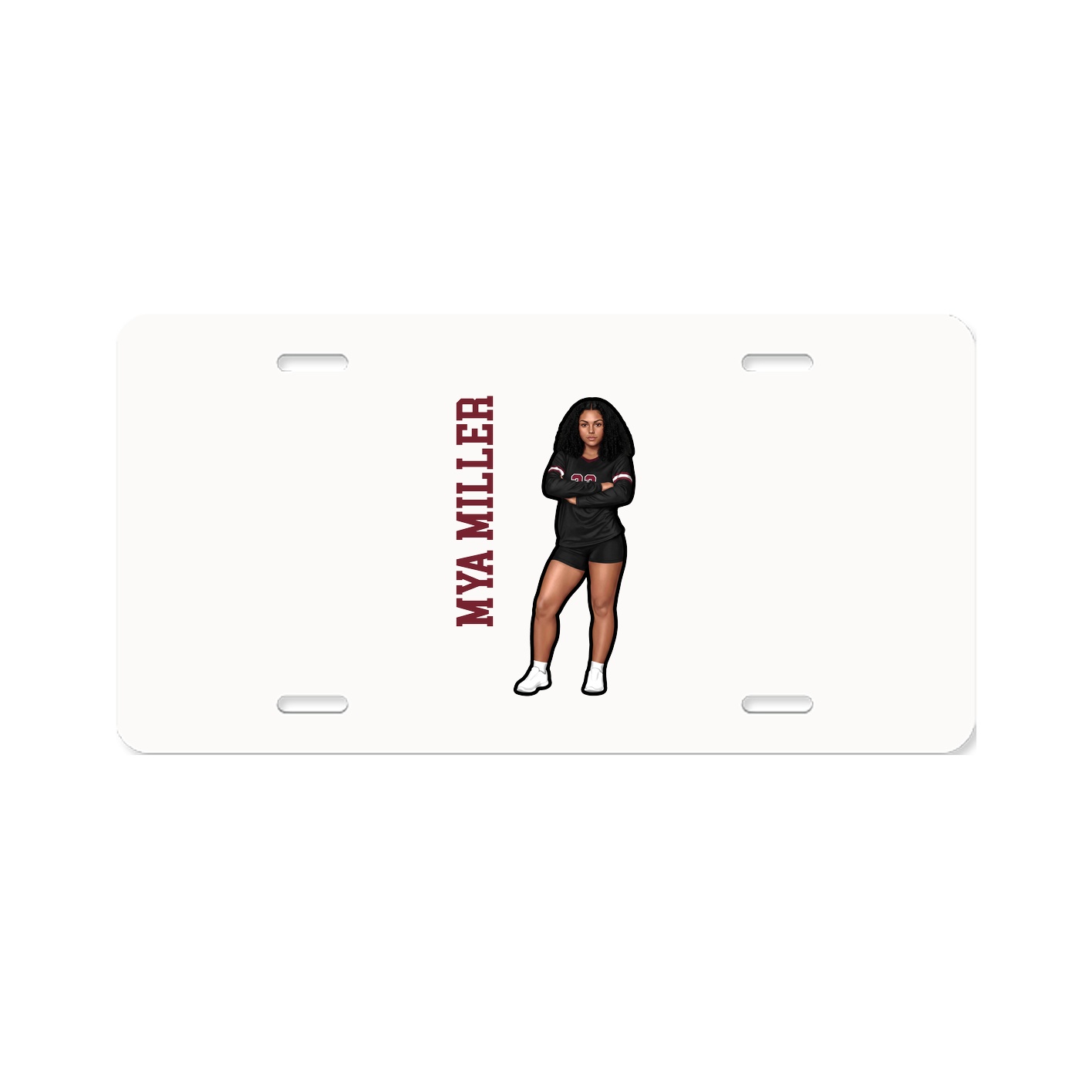 License Plate — Name Vertical in Classic