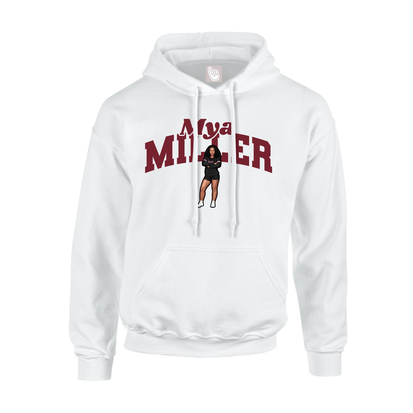 Youth Hoodie — Signature Arch in White