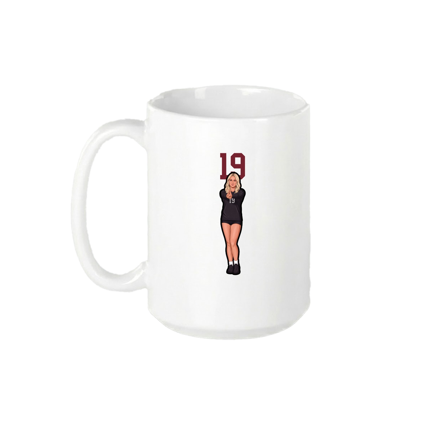 15oz Coffee Mug — Number Top in White