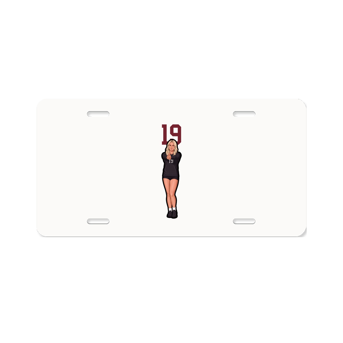 License Plate — Number Top in Classic