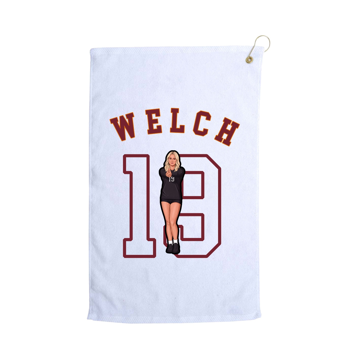 Golf Towel — Shirsey Arch in White