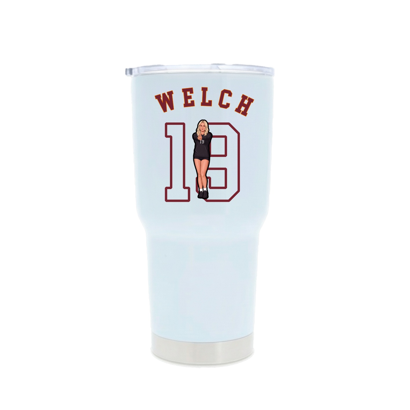 30oz Stainless Steel Tumbler — Shirsey Arch in White